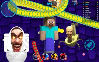 Image Skibidi Toilet Snake.io in Minecraft